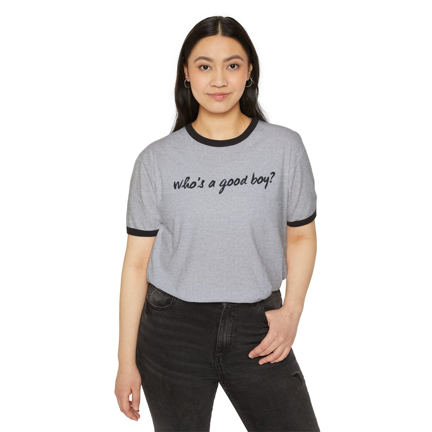 Who's A Good Boy - Unisex Ringer T-Shirt